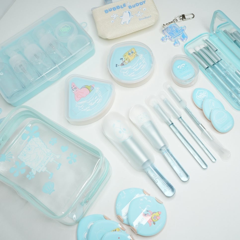 現貨 韓國代購 Studio17 X 海綿寶寶 夏日聯名 超值組 刷具 粉撲 彩妝用品組 多款可選