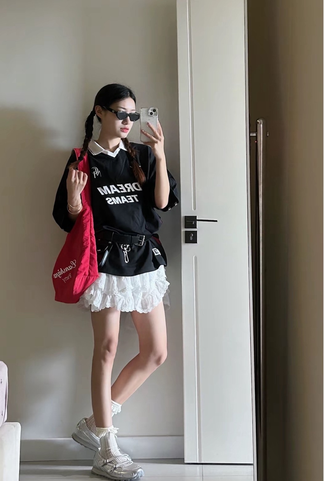 Mizuno ESSENTIAL 黑色字母LOGO寬版Polo衫 男女同款 潮流運動風 上衣 Aug25