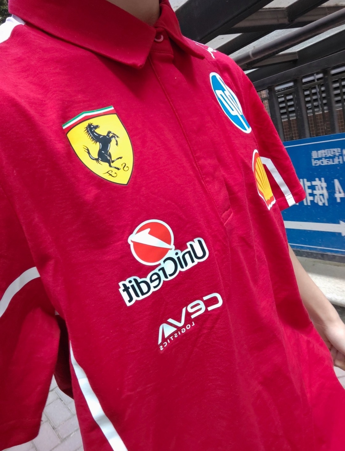 PUMA 法拉利聯名短袖Polo衫🏎️男款 深紅 修身涼感透氣休閒運動上衣 Aug25