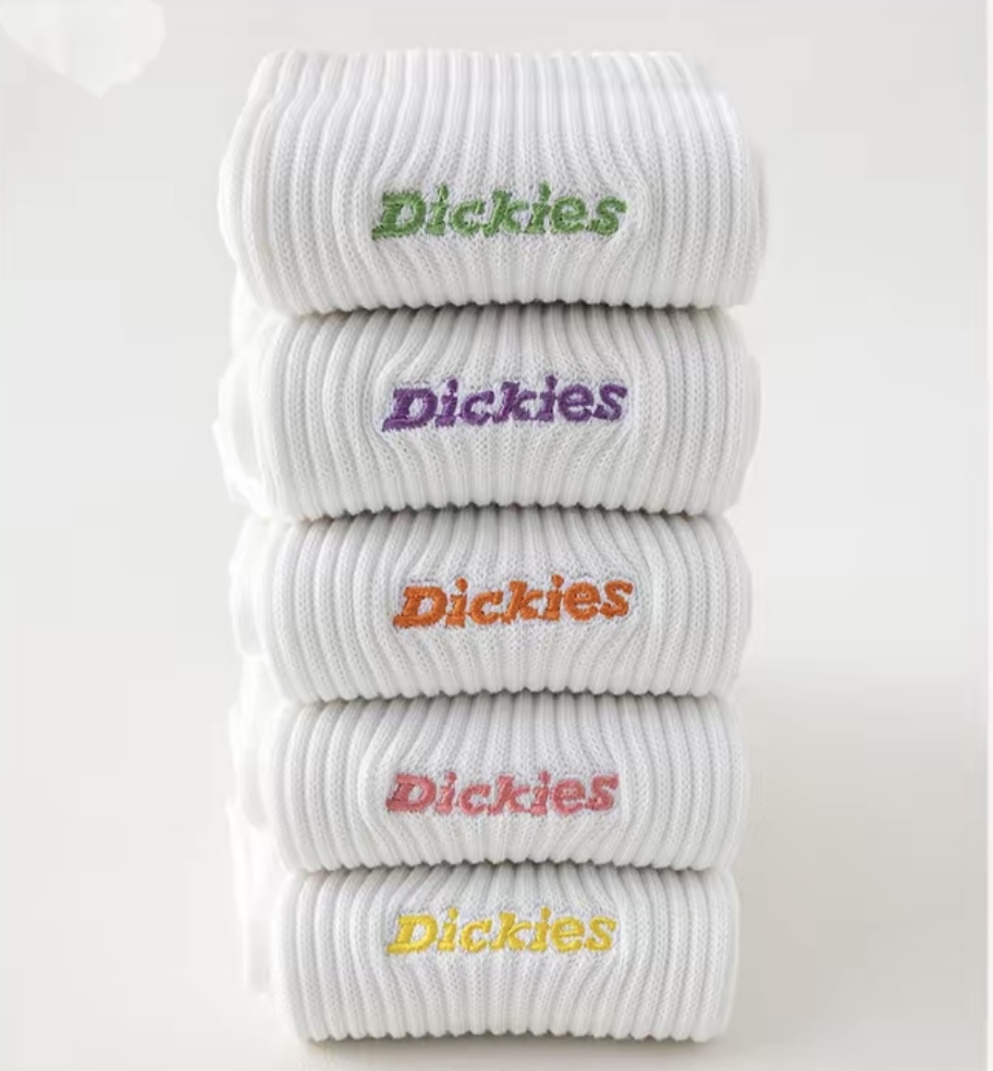 代購-Dickies 字母刺繡 抗菌 防臭 排汗 中筒襪
