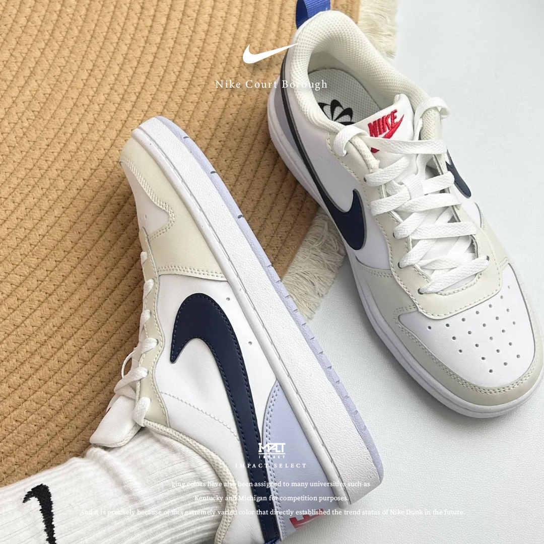 Nike Court Borough Low Recraft 蘿蔔 藍白 海鹽牛奶 大童 IM3384-141