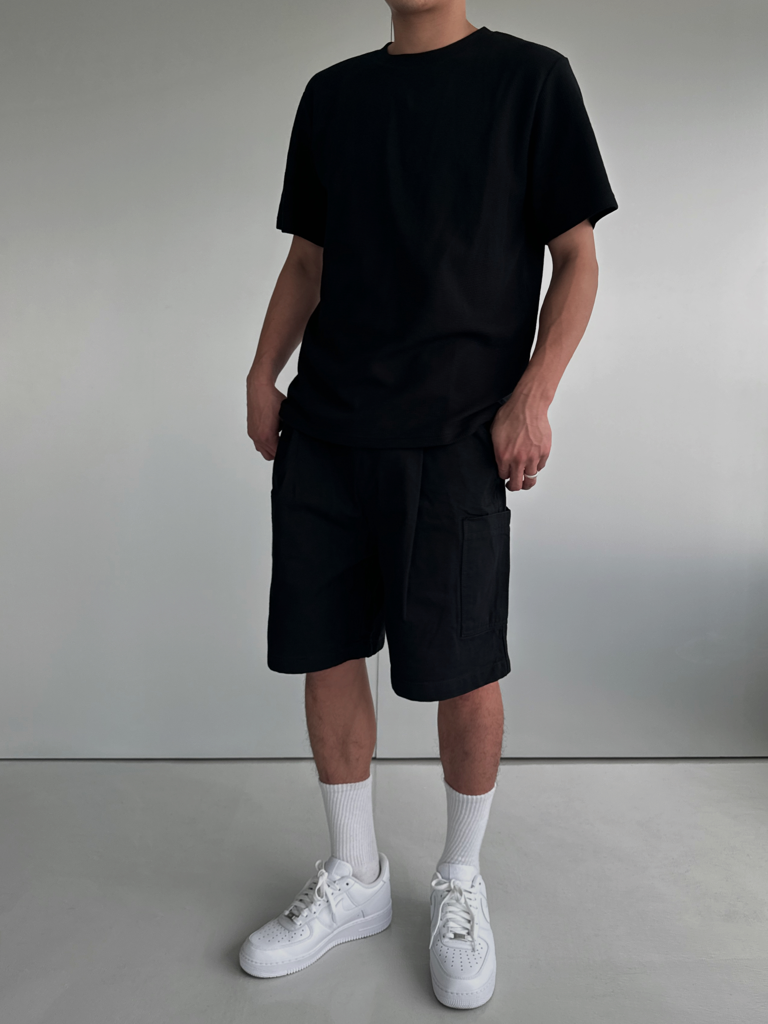 [1atm] 輕量-側口袋牛仔短褲