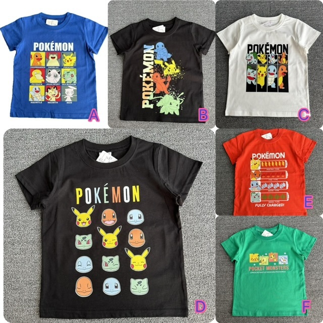 日系兒童比卡超印花短袖衫-2501703