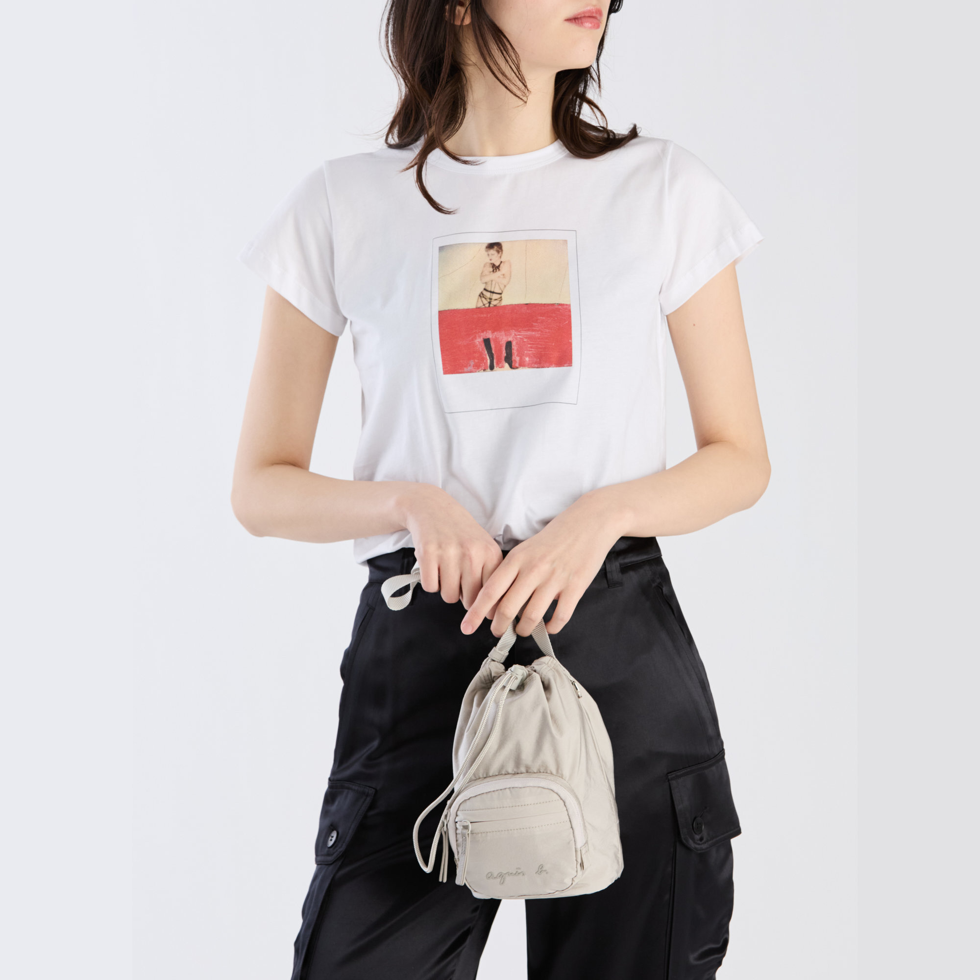 agnès b. 男女通用尼龍迷你單肩袋
