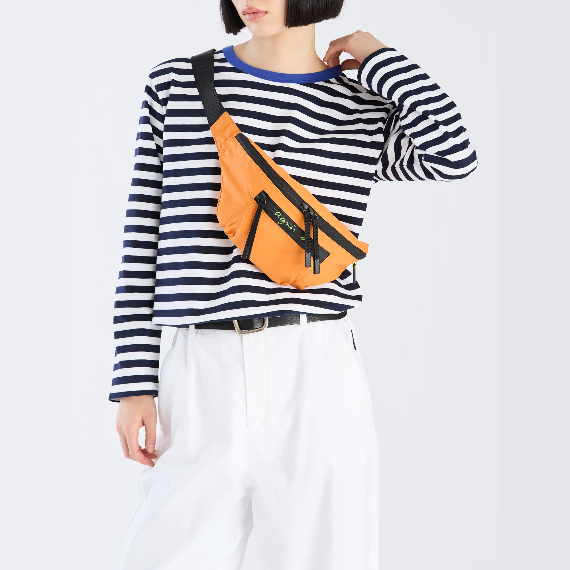 agnès b. 男女通用尼龍腰包
