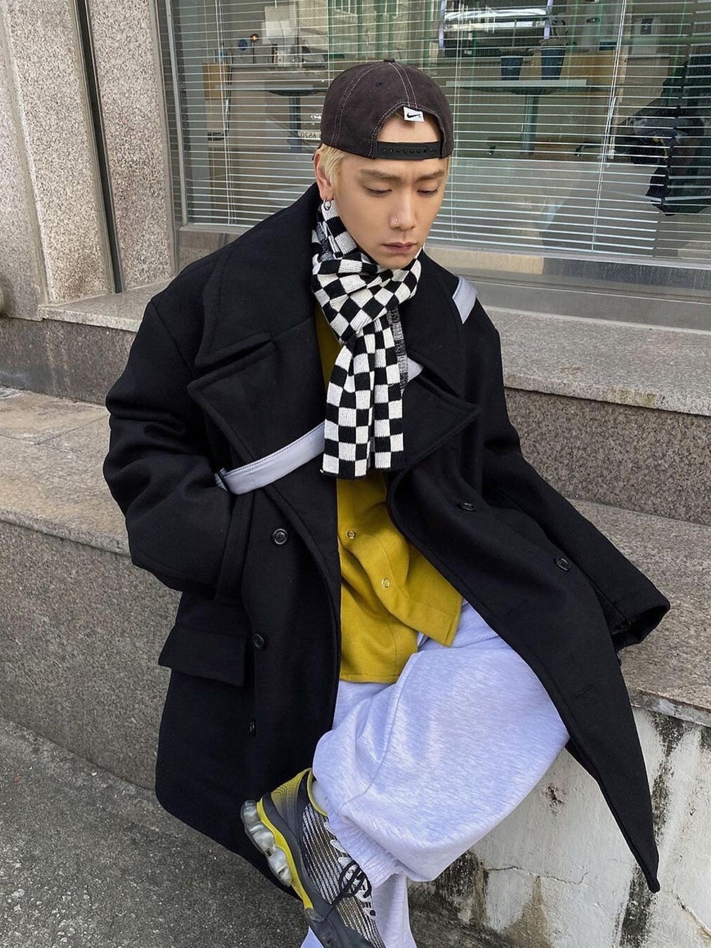 [1atm] 棋盤格圍巾