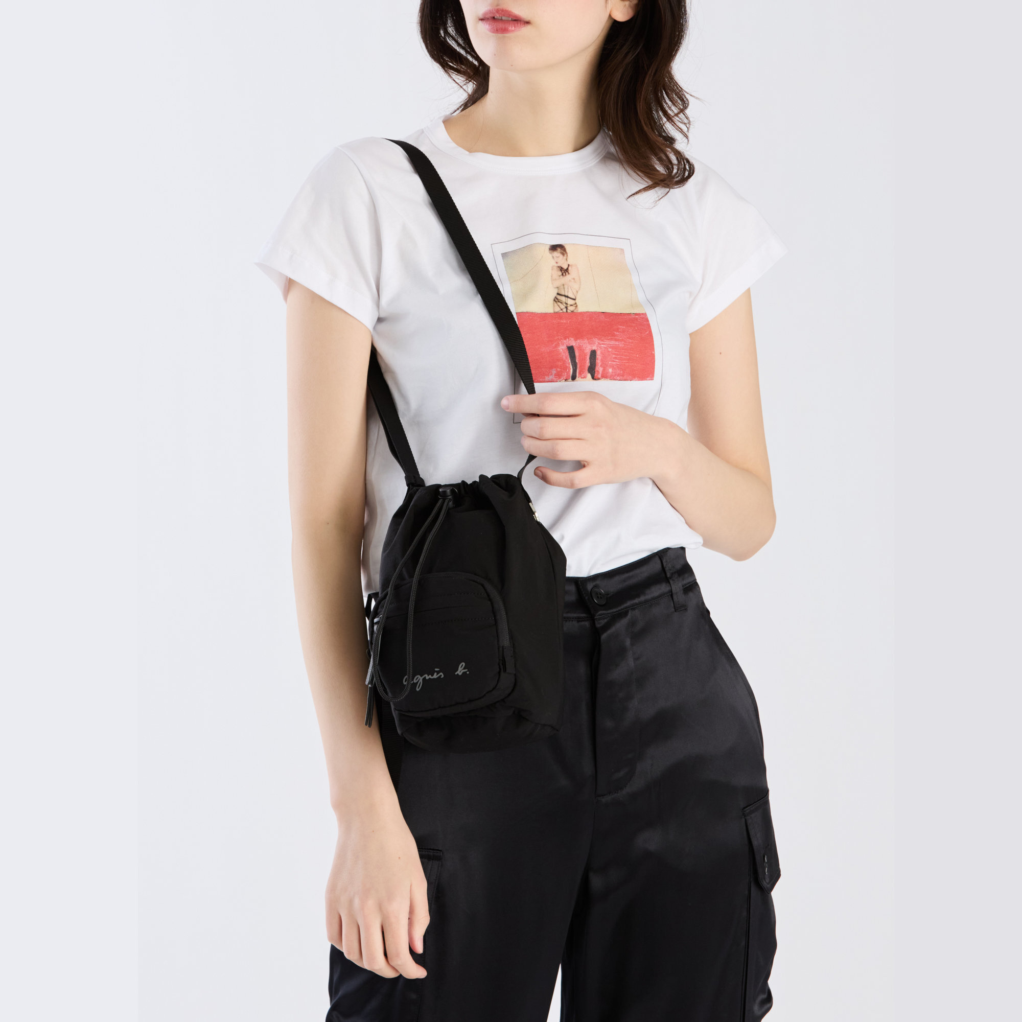 agnès b. 男女通用尼龍迷你單肩袋