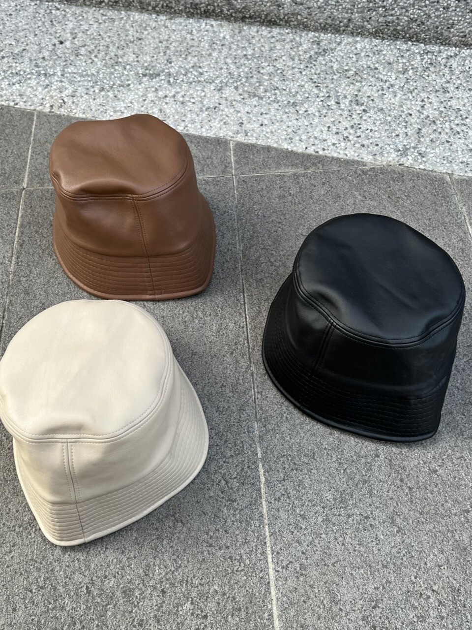 [1atm] 高質感皮革漁夫帽