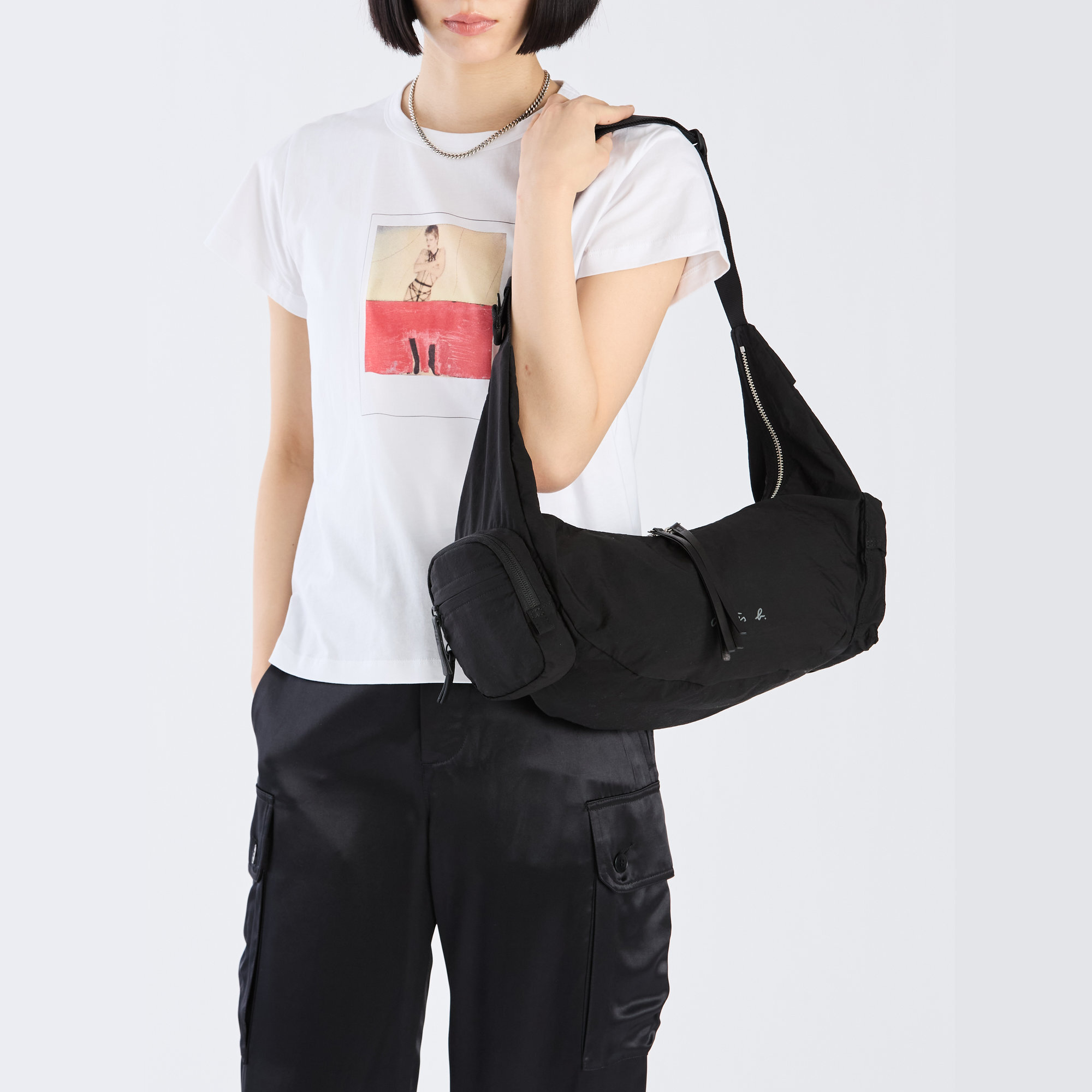 agnès b. 男女通用尼龍單肩袋