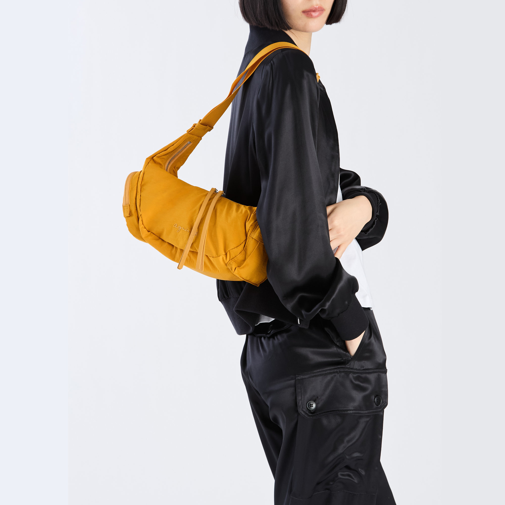 agnès b. 男女通用尼龍單肩袋
