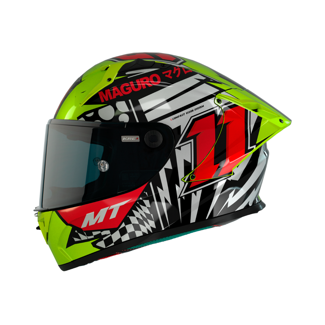 MT Helmets KRE+ S SERGIO GARCIA 符合賽車批准的最高標準 FIM 認証 全碳纖維頭盔