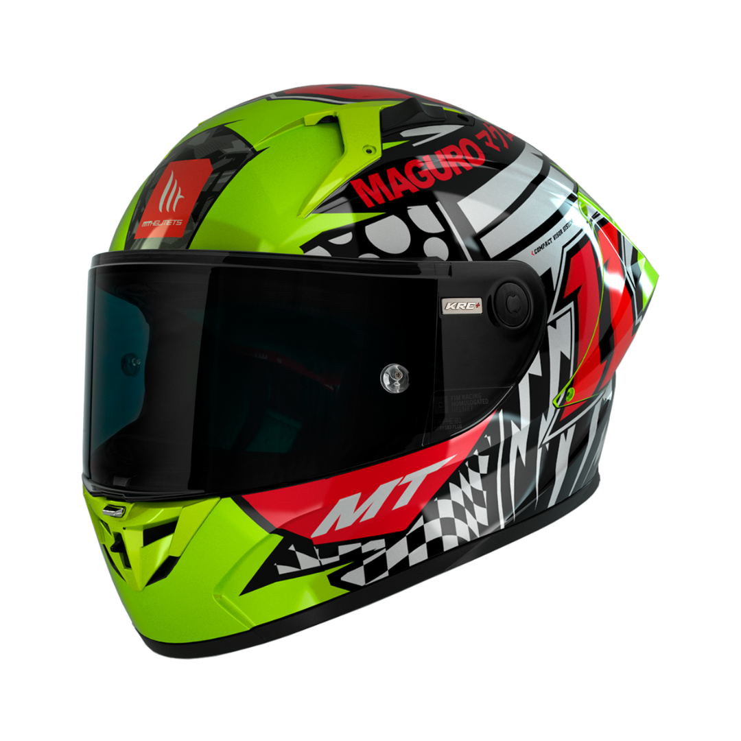 MT Helmets KRE+ S SERGIO GARCIA 符合賽車批准的最高標準 FIM 標準 全碳纖維頭盔