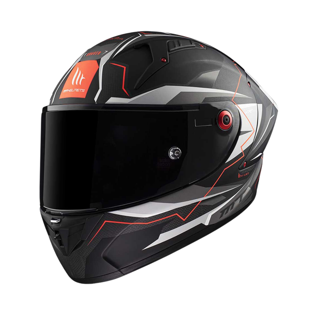 MT Helmets KRE+ S KRAKER 符合賽車批准的最高標準 FIM 標準全碳纖頭
