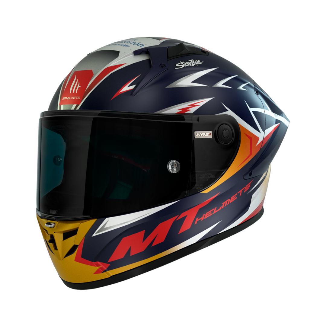 MT Helmets KRE+ S ACOSTA（消光面）符合賽車批准的最高標準 FIM 標準 全碳纖維頭盔