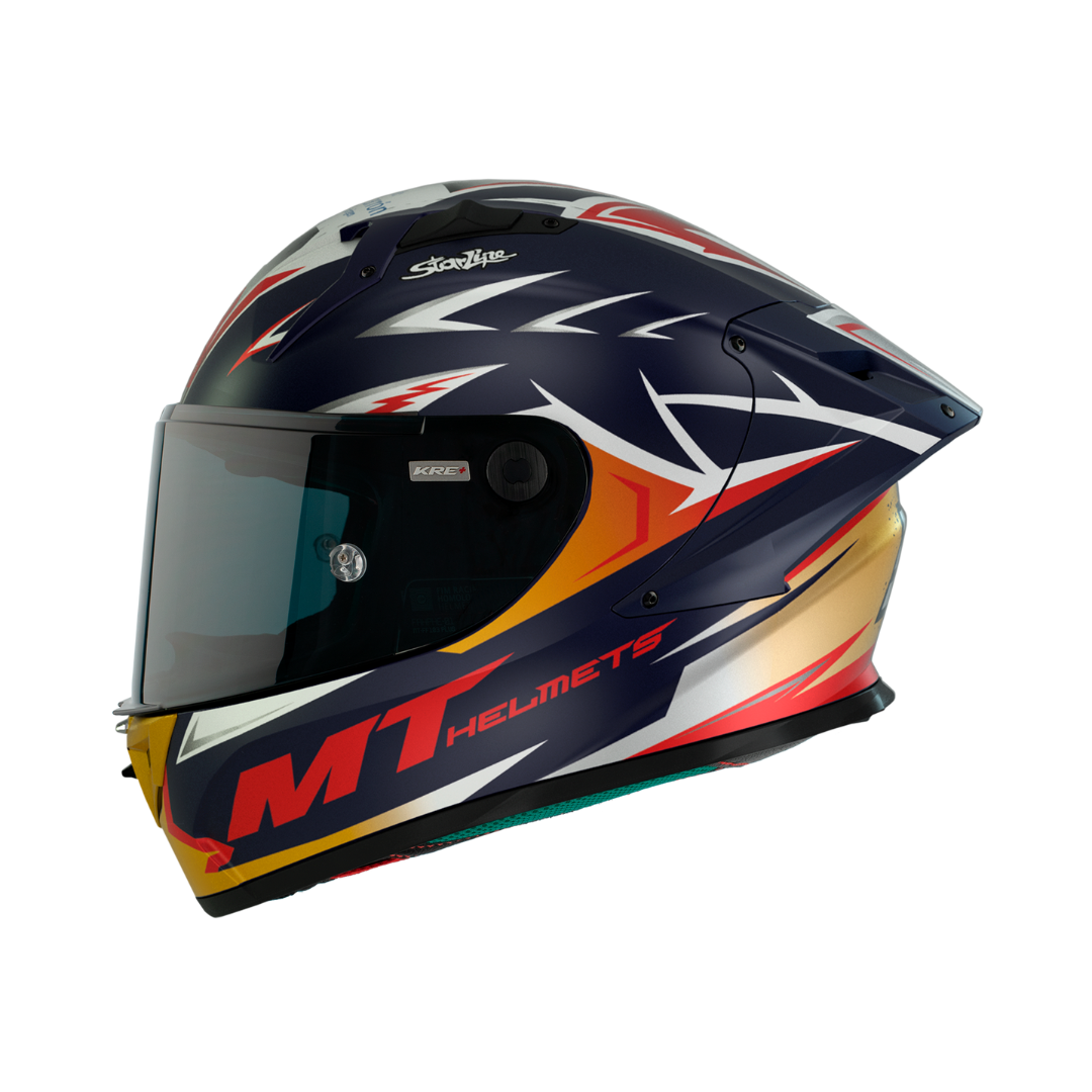 MT Helmets KRE+ S ACOSTA（消光面）符合賽車批准的最高標準 FIM 認証 全碳纖維頭盔