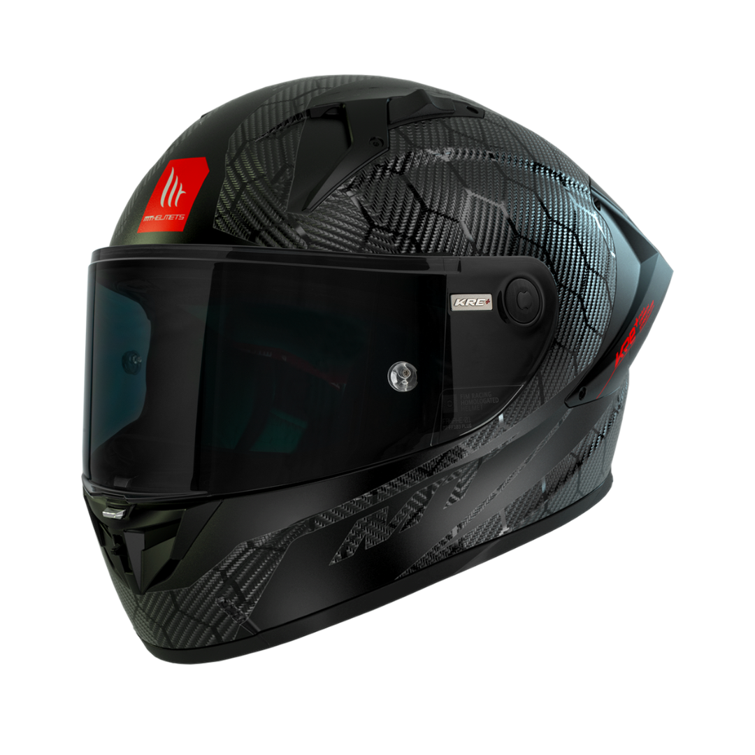 MT Helmets KRE+ S SOLID CARBON 符合賽車批准的最高標準 FIM 標準 全碳纖維頭盔