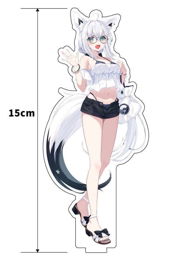 C106「同人代購」「Melonbooks代購」白上フブキ　夏服眼鏡　アクリルスタンド【非公式グッズ】