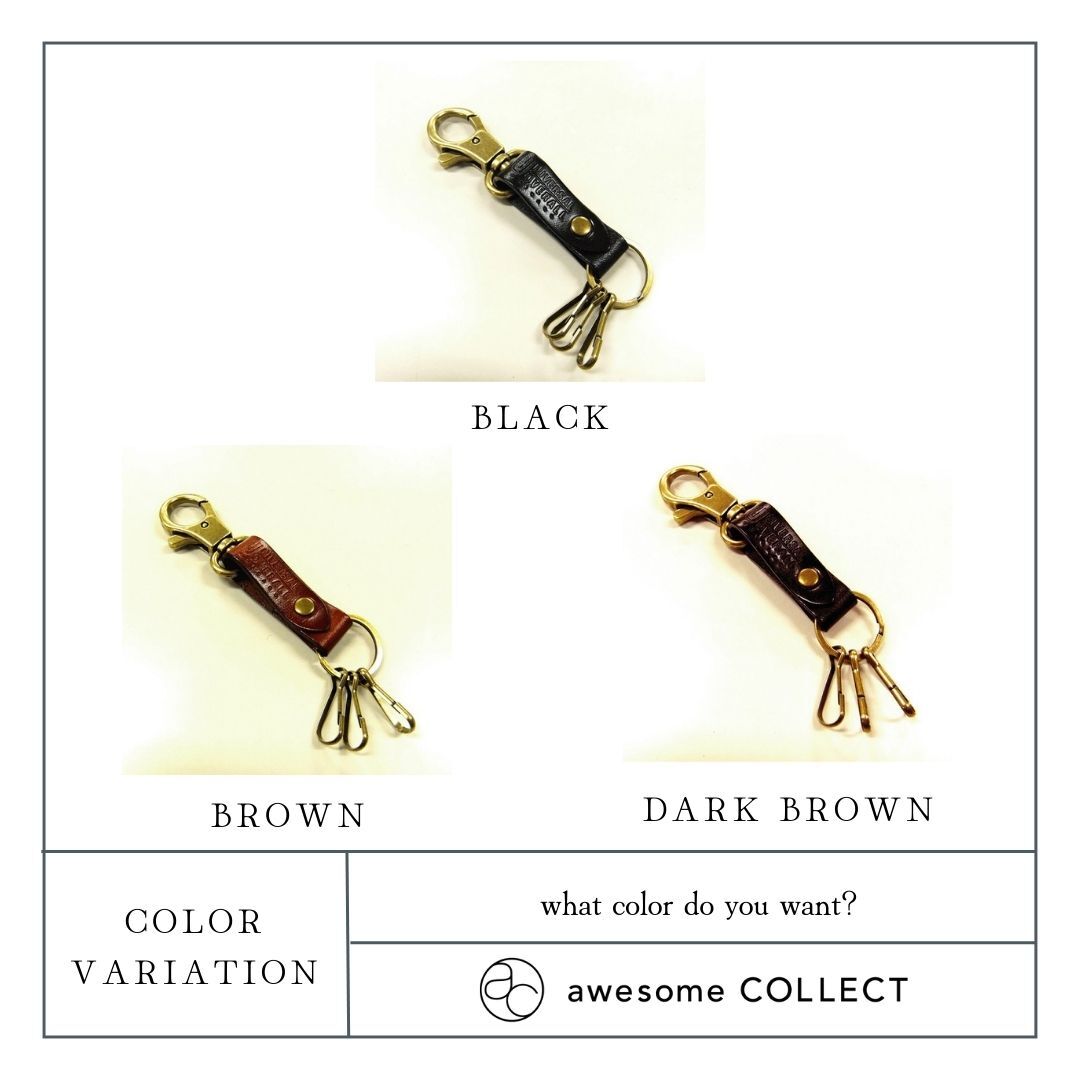 『代購+現貨商品』2025AW UNIVERSAL OVERALL LEATHER KEY HOOK 日本 限定 皮革 鑰匙圈 現貨 UV0881P