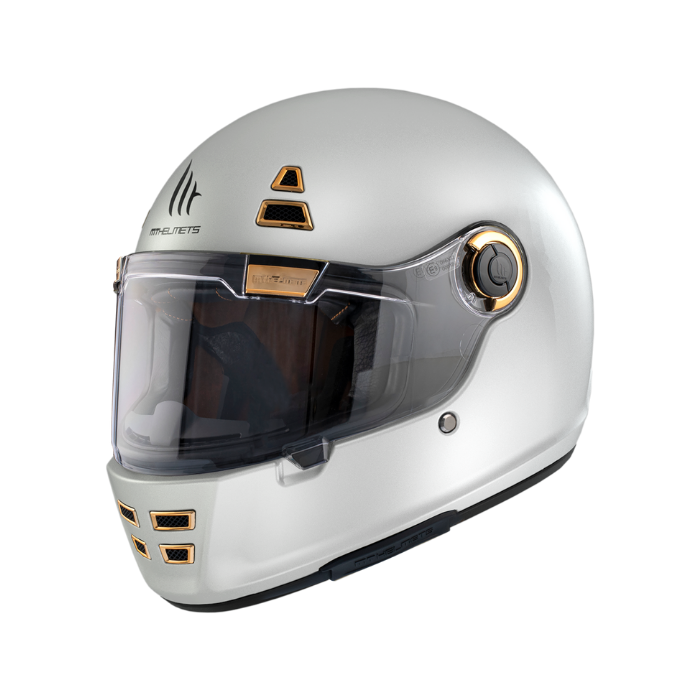 MT HELMETS JARAMA SOLID A0 GLOSS PEARL WHITE 亮面