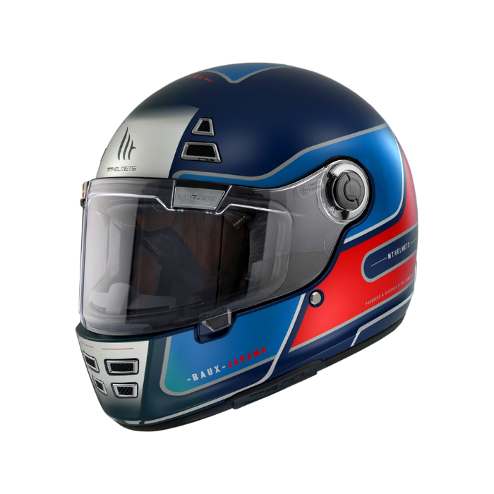 MT HELMETS JARAMA BAUX D7 MATT BLUE 消光面