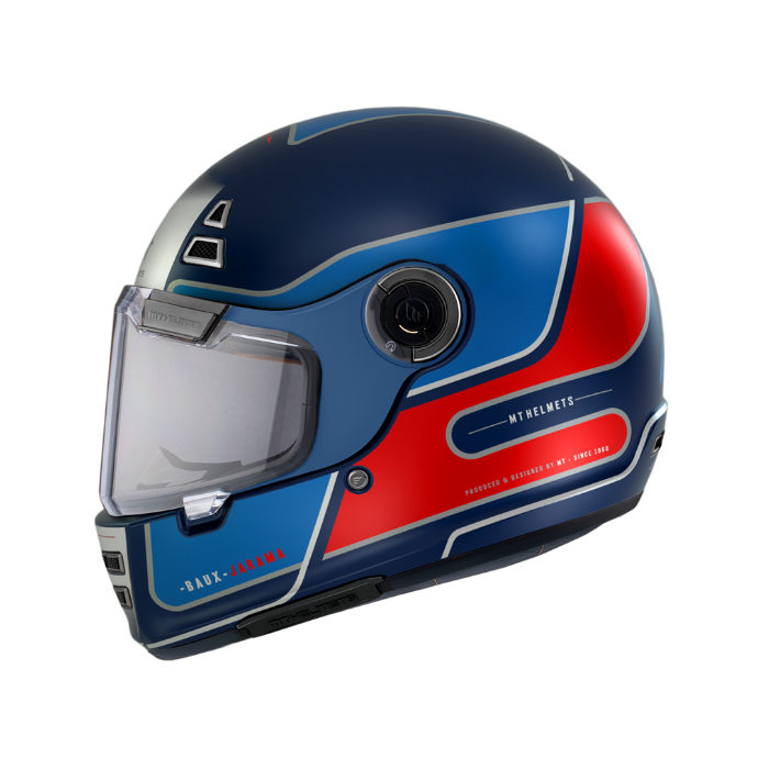 MT HELMETS JARAMA BAUX D7 MATT BLUE 消光面
