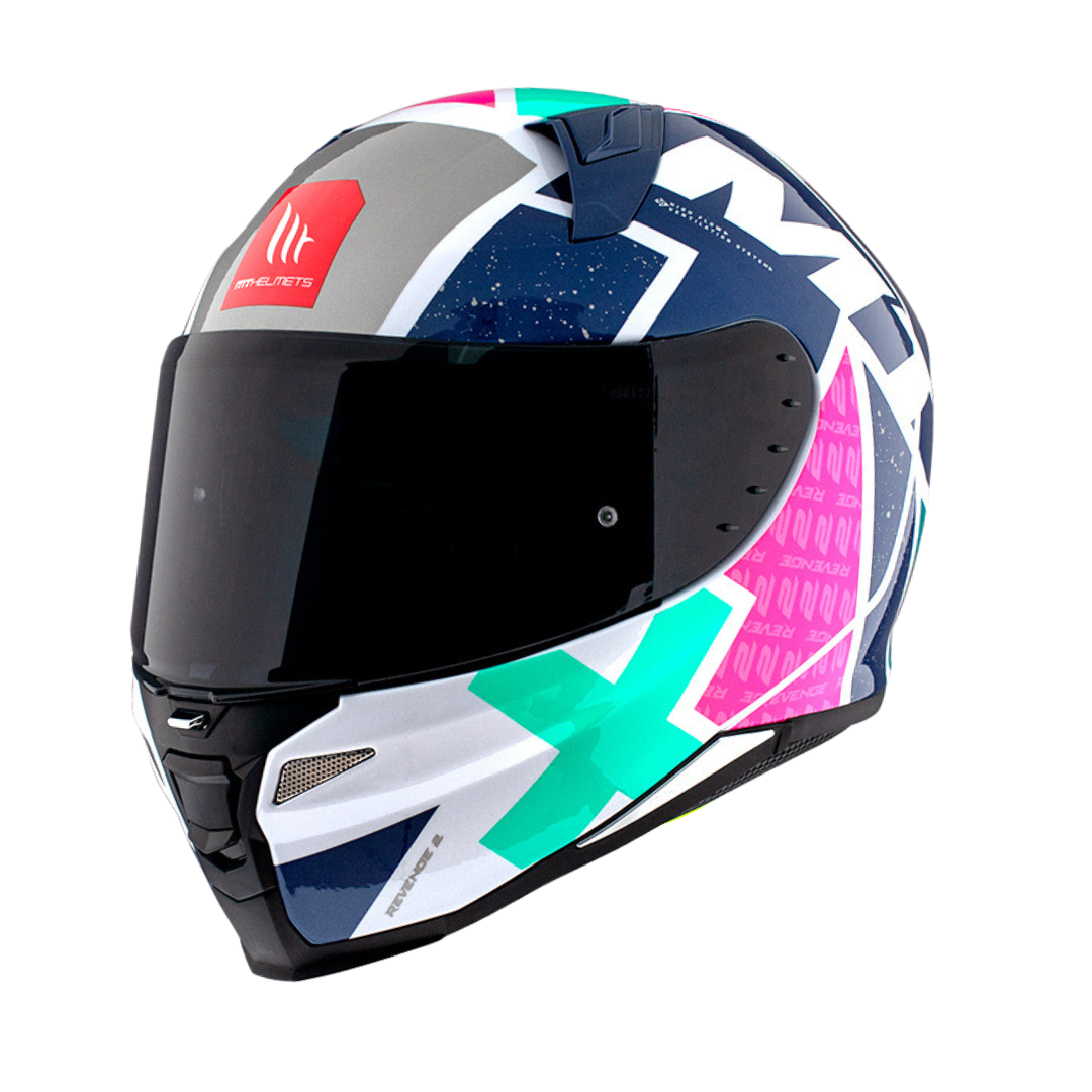 MT HELMETS REVENGE 2 LIGHT A7 GLOSS PEARL BLUE 亮面