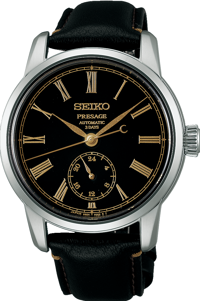 萬年鐘錶 - SEIKO Presage  漆藝面盤三日鍊皮革款機械錶  SPB499J1 / 6R5H-00E0C 錶徑40.2MM