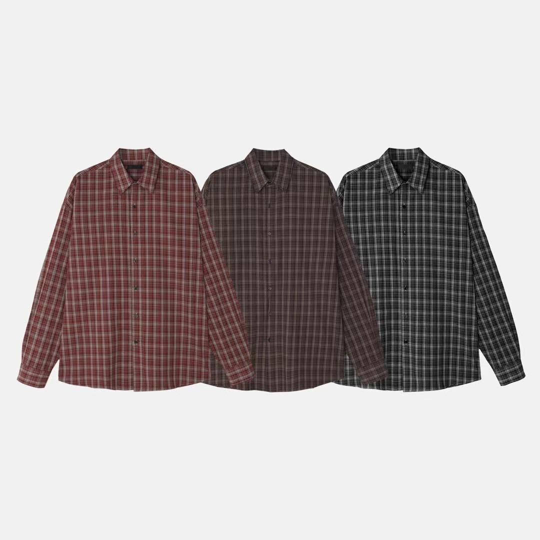 格仔長袖恤衫 Vass-013S