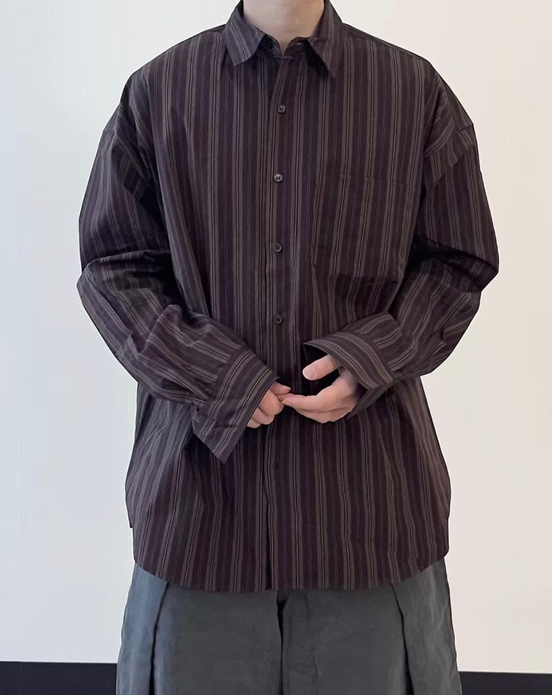 直間長袖恤衫 Vass-016S