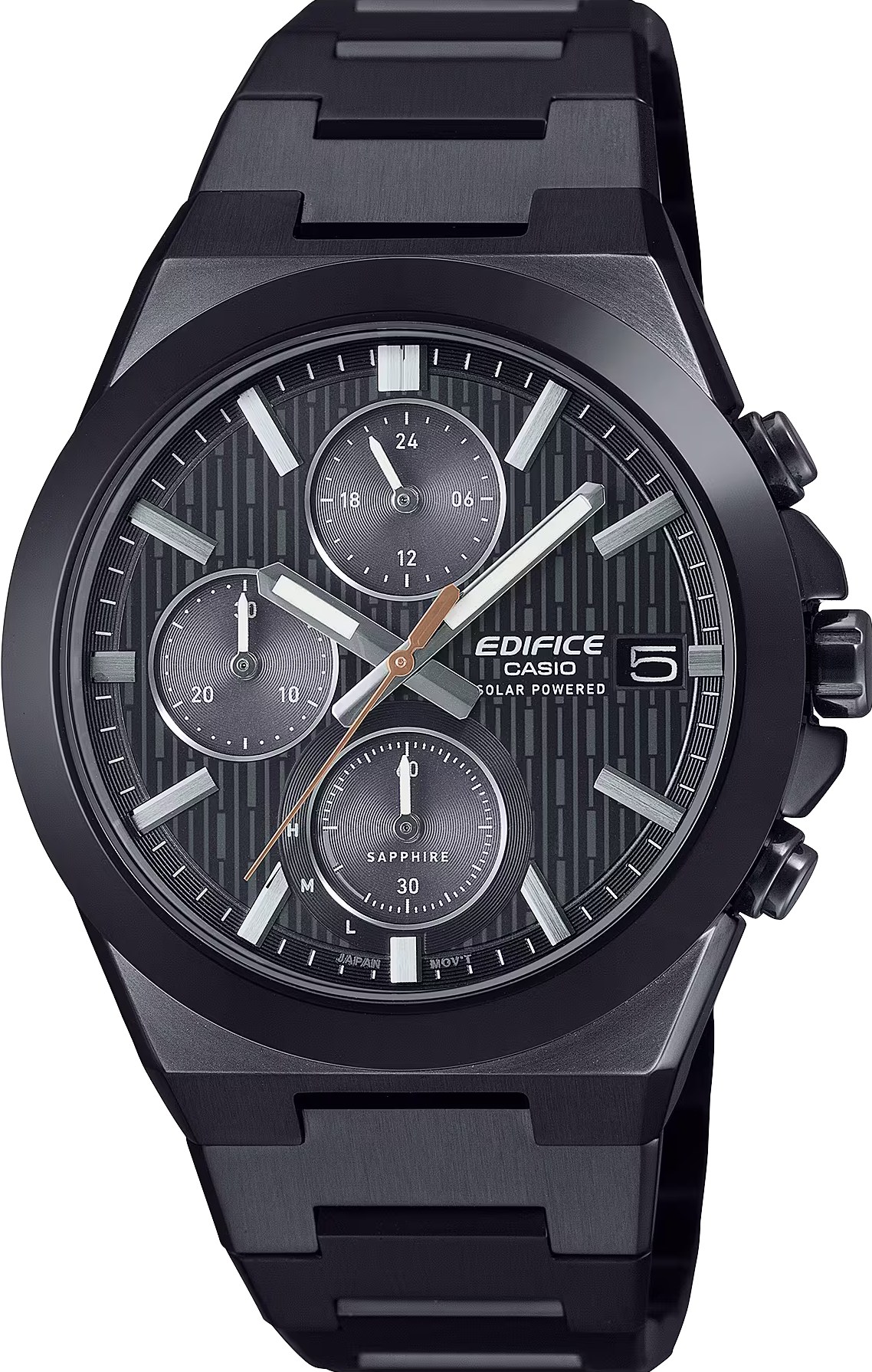 萬年鐘錶 - CASIO EDIFICE 系列   陶瓷錶圈太陽能計時男錶  EFS-S650DC-1A  錶徑 : 40.9MM