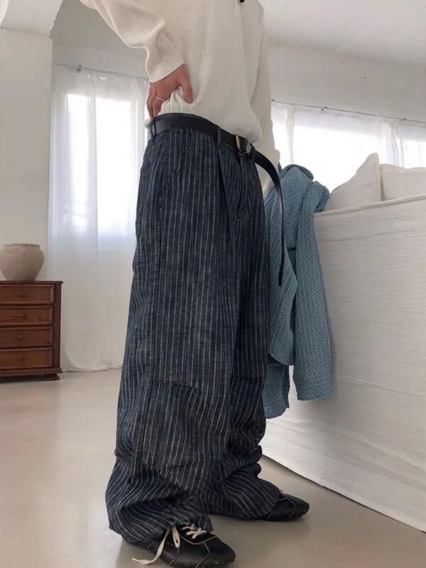 直紋鬆身褲 Vass-019P