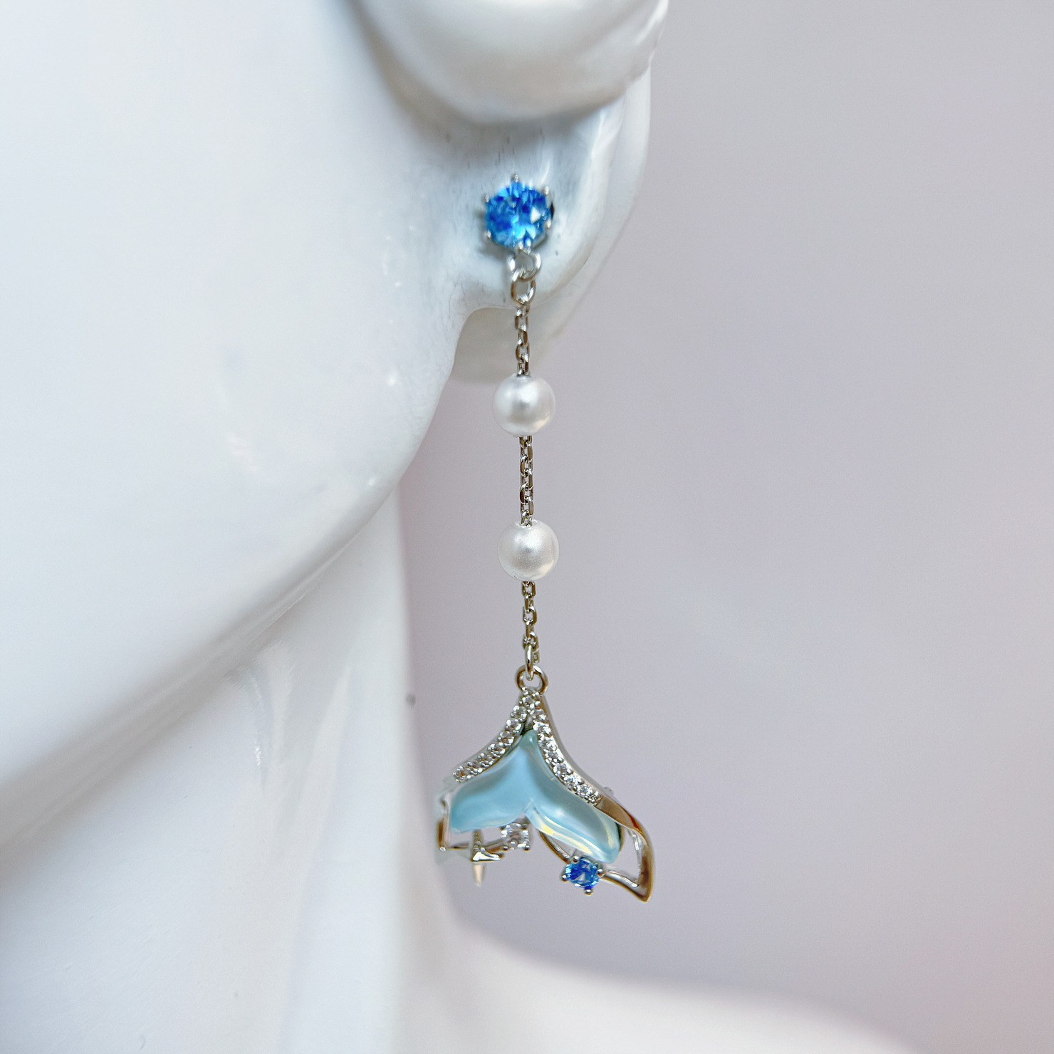 星海人魚尾耳環