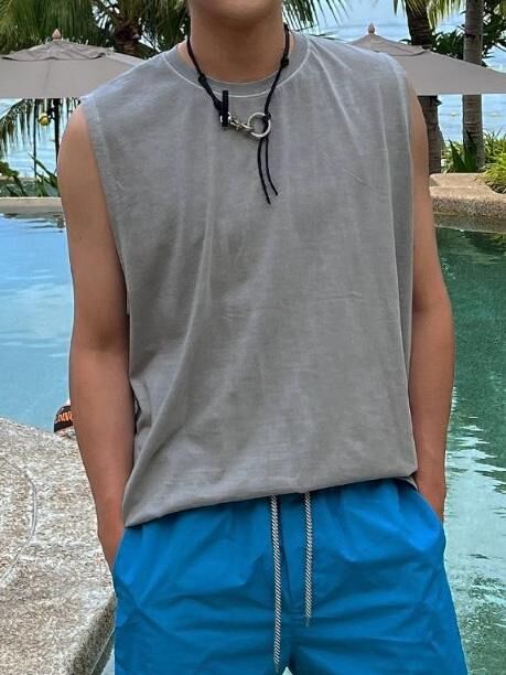 洗水淨色背心 V1071