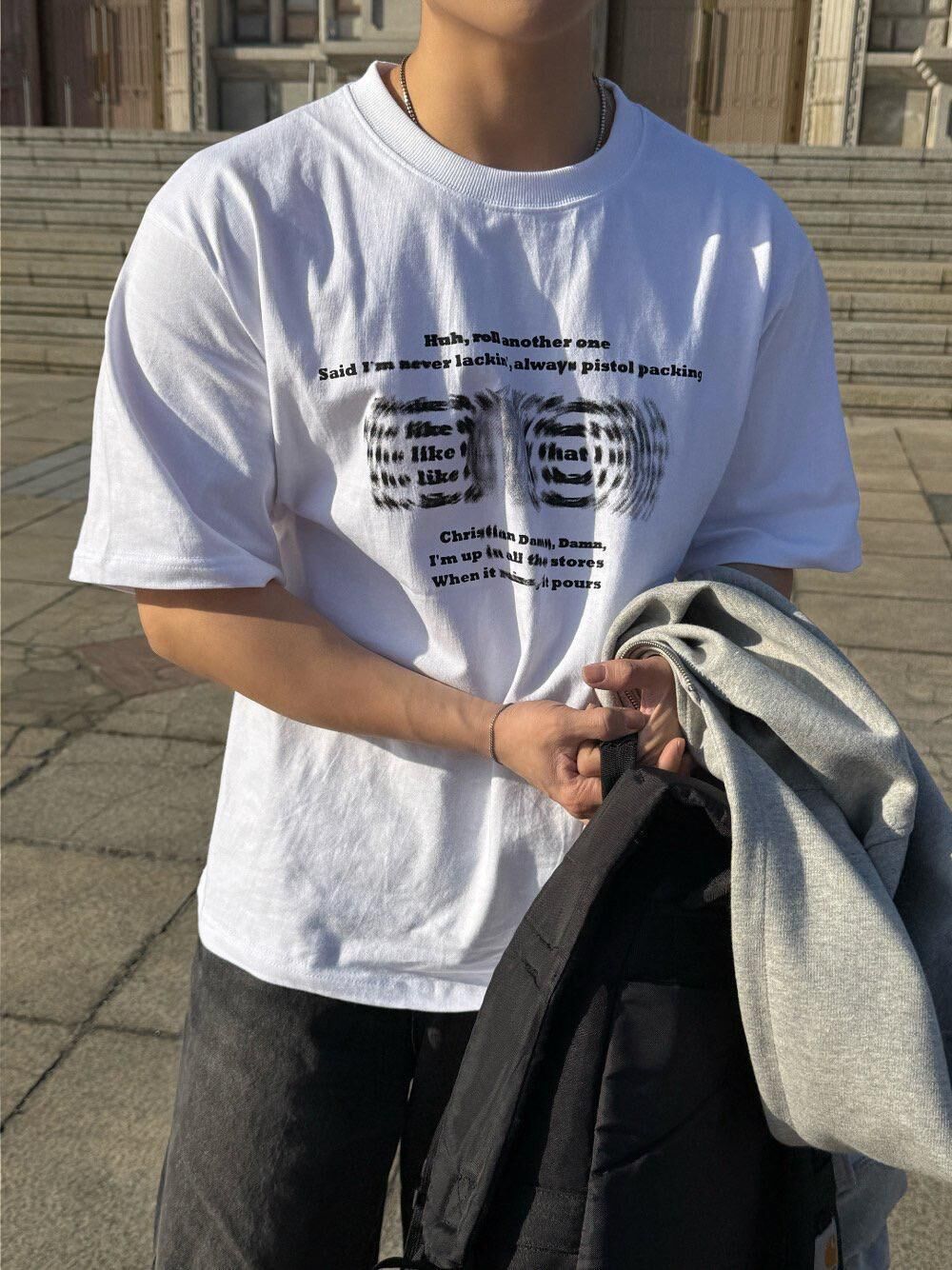 英文字短袖Tee CHALK-013T