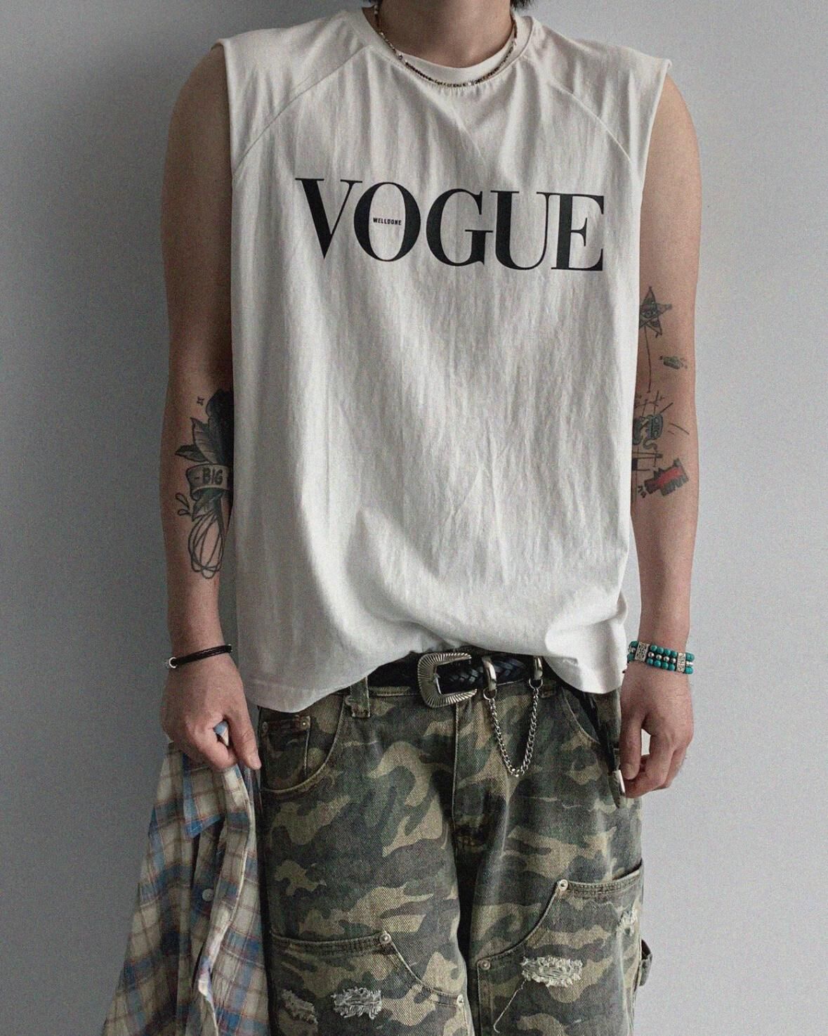 英文字背心 WELL DONE-163V