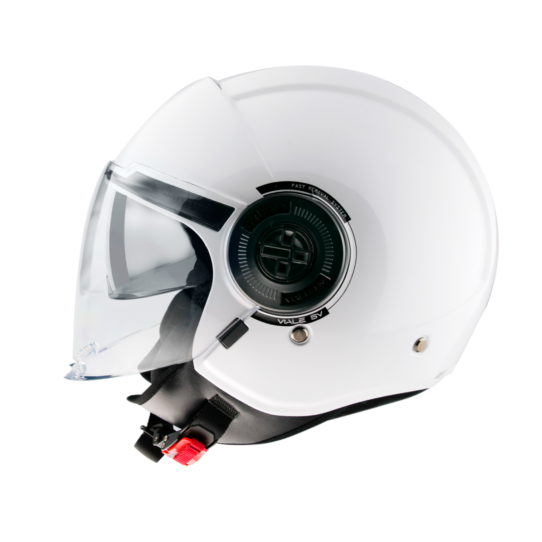 MT HELMETS VIALE SV S SOLID A0 GLOSS WHITE 亮面