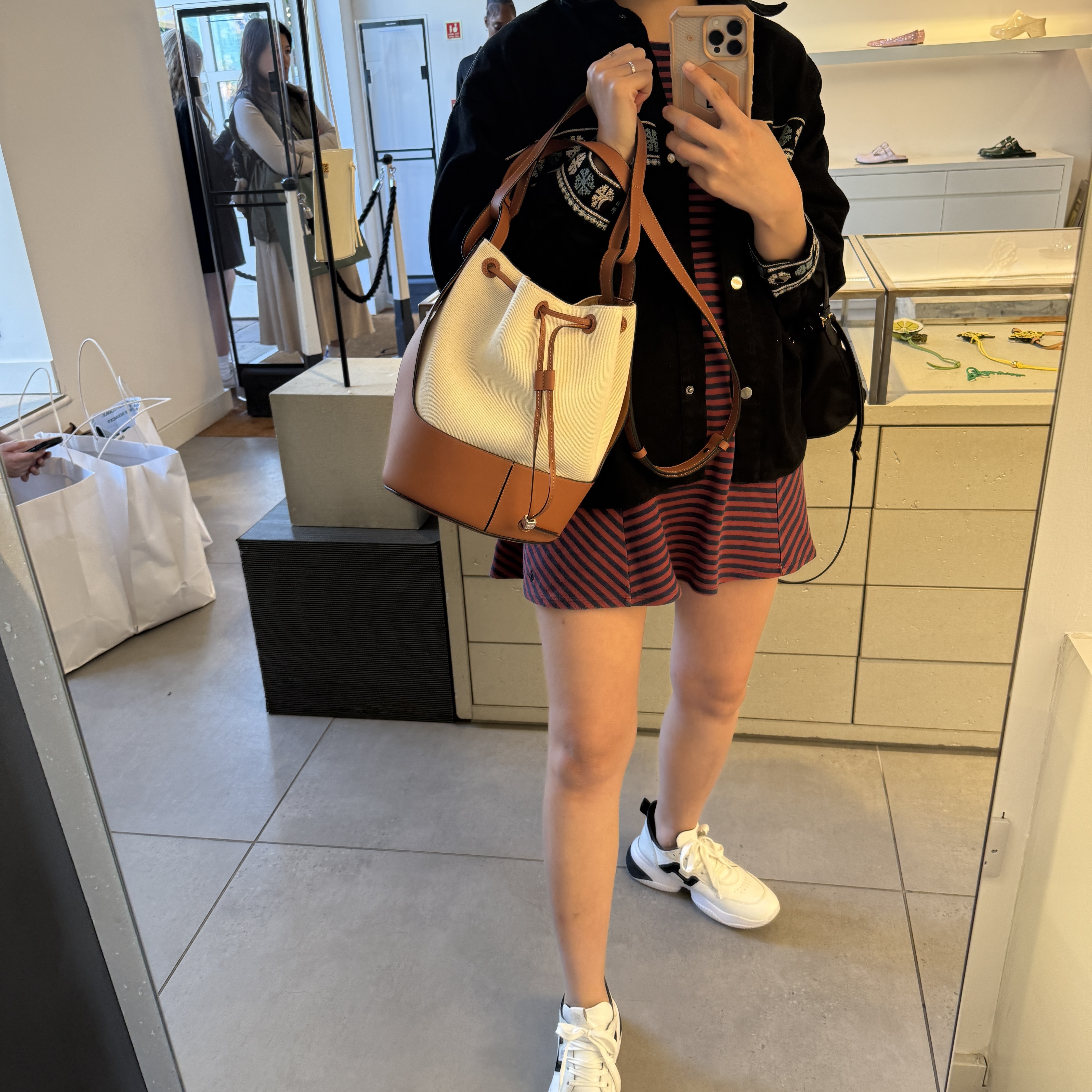Loewe Ballon Bucket Bag Tan