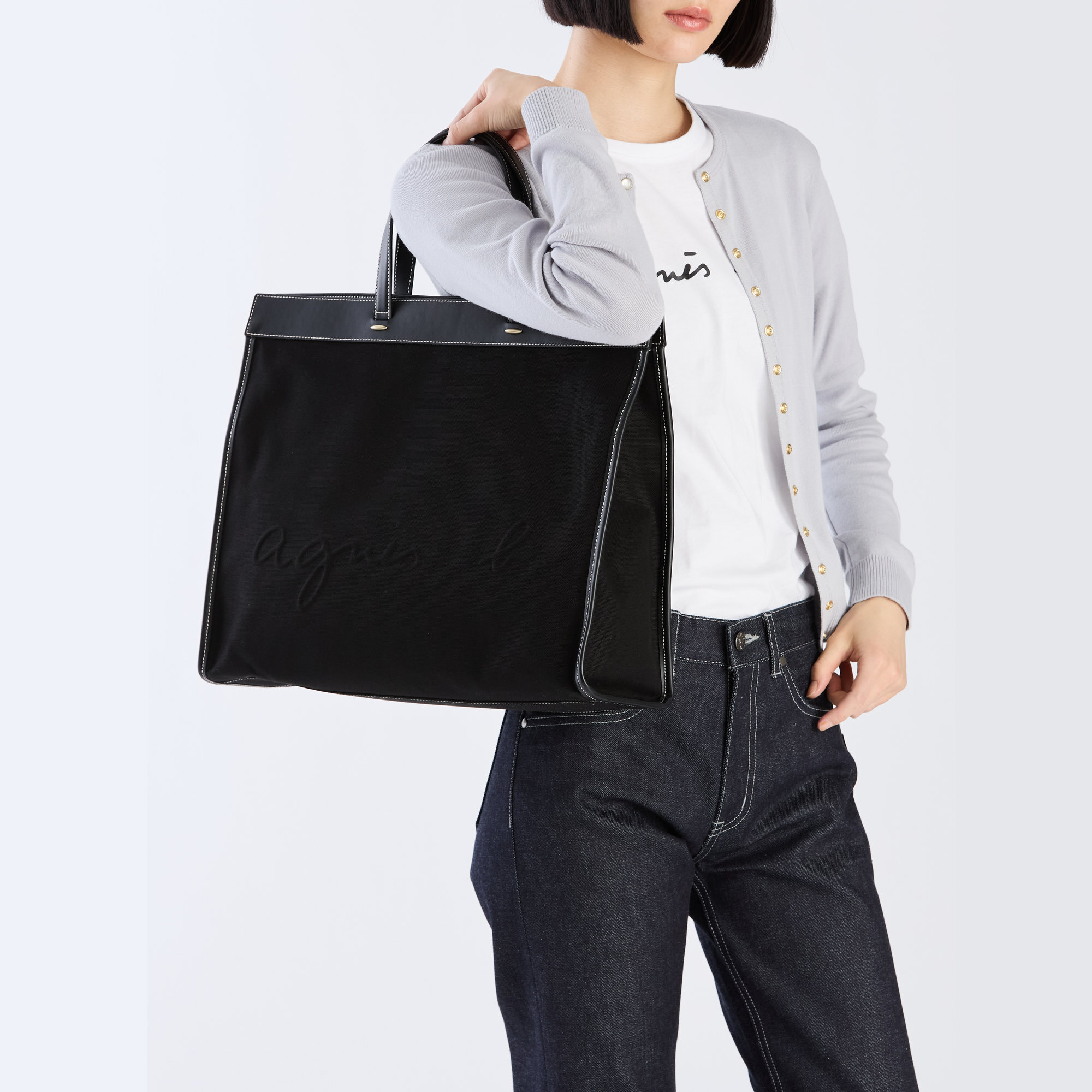 agnès b. 女裝帆布手提袋