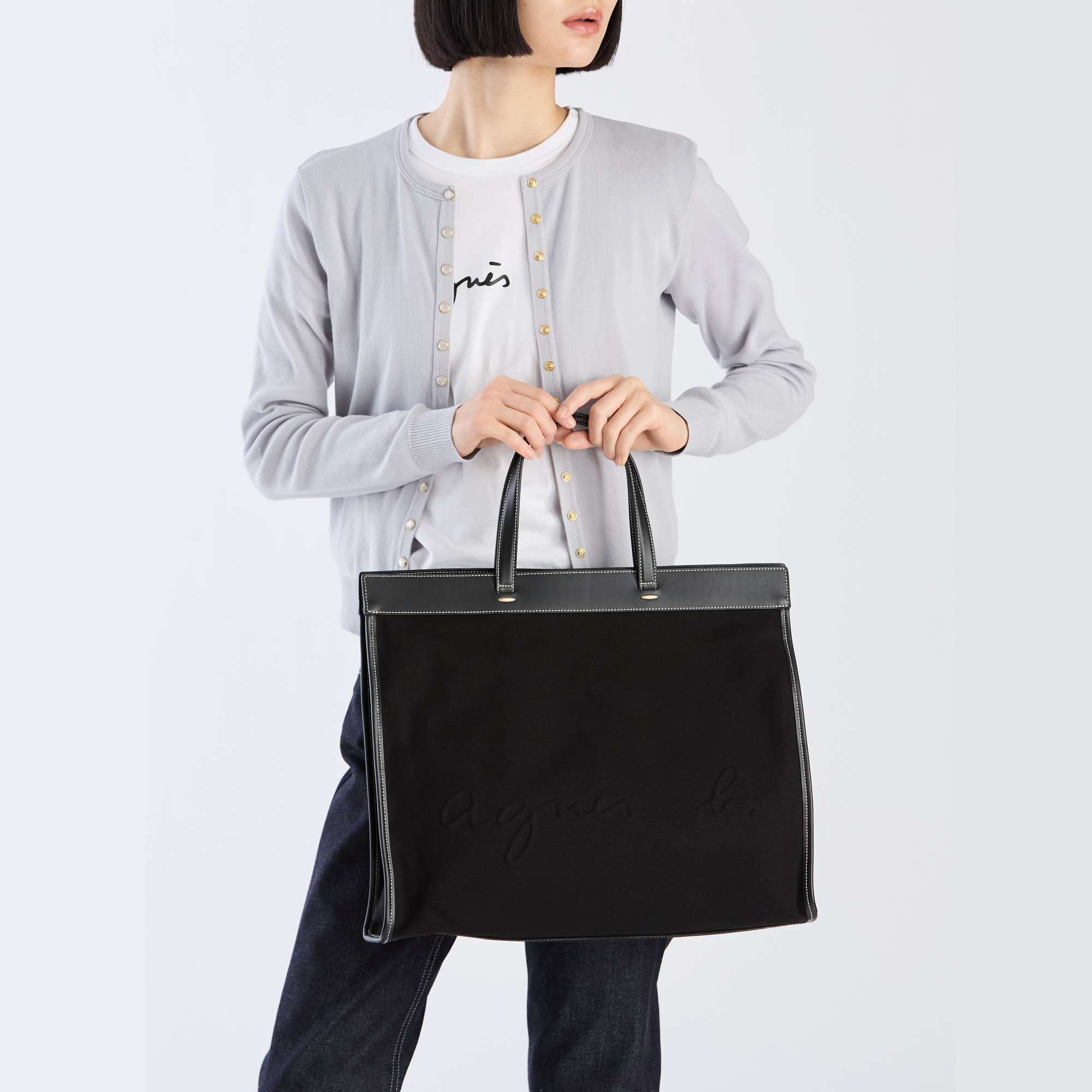 agnès b. 女裝帆布手提袋