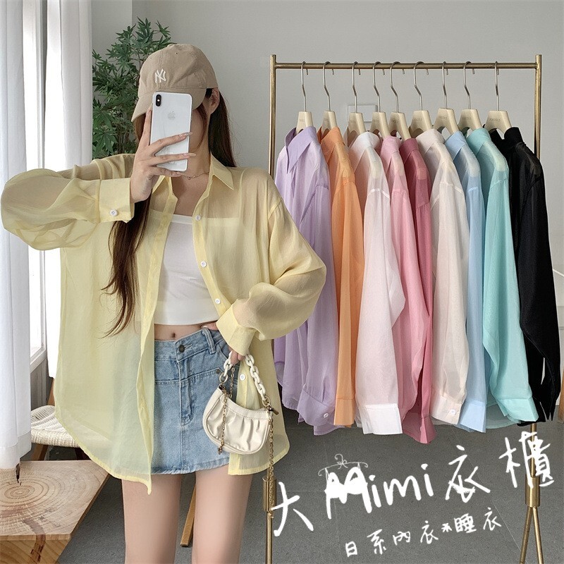 小心機系綁帶雪紡罩衫