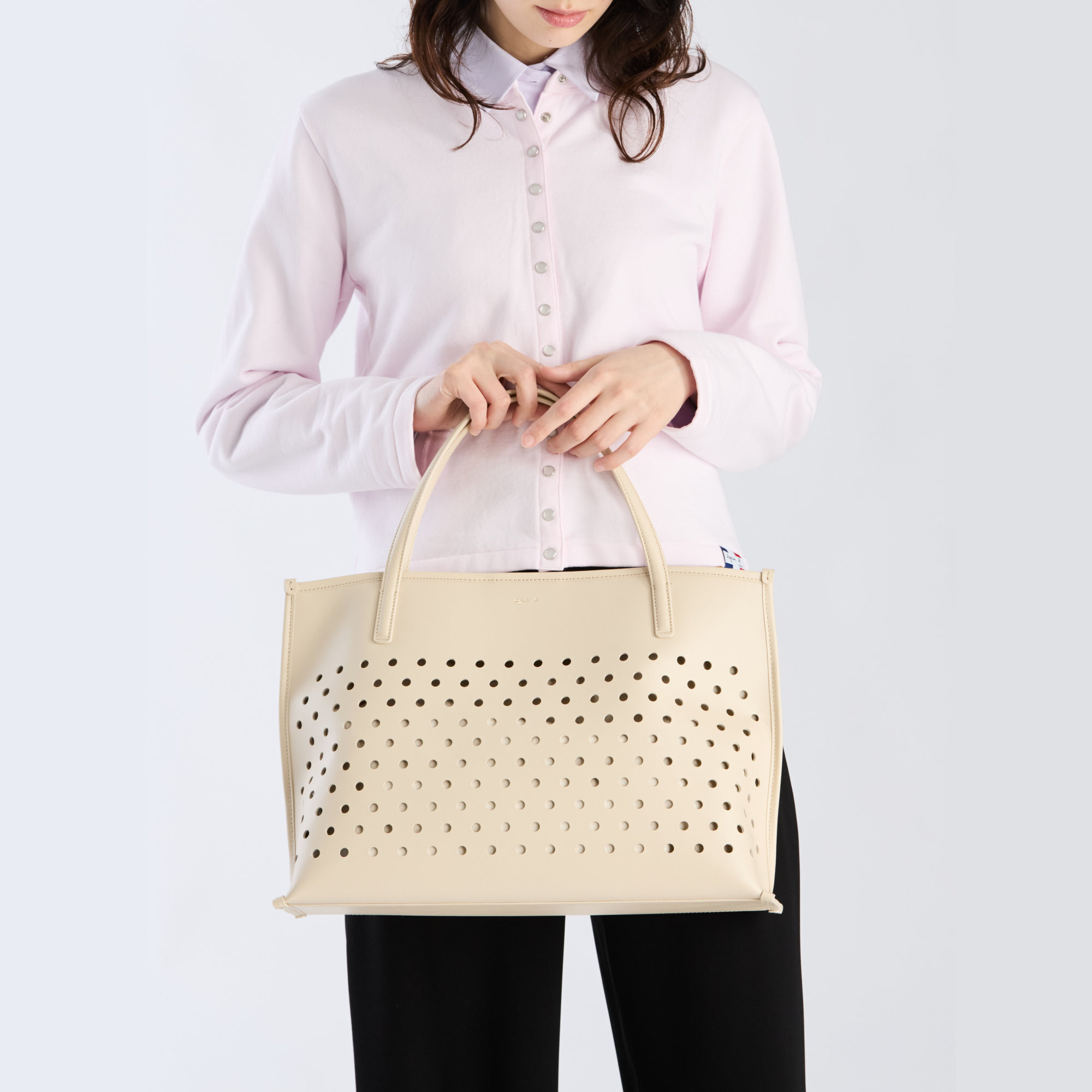 agnès b. 女裝皮革單肩手提袋