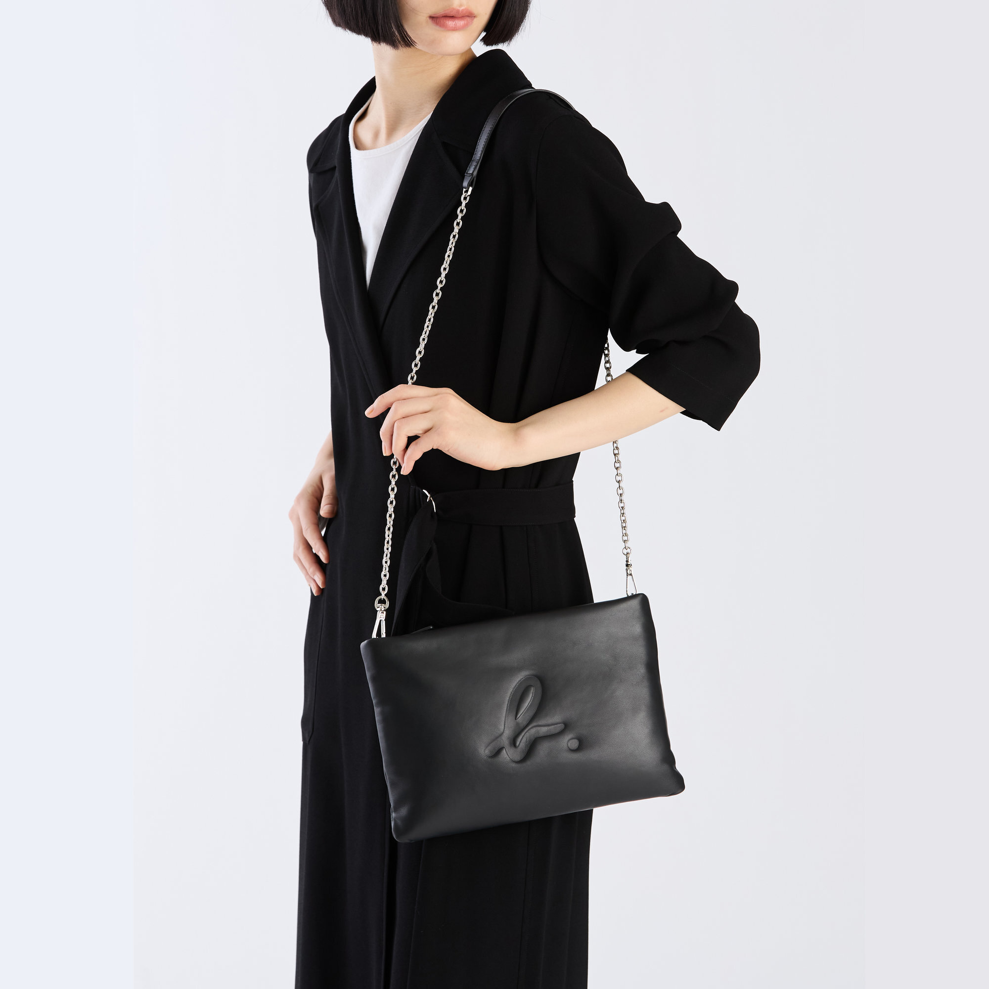 agnès b. 女裝皮革單肩袋
