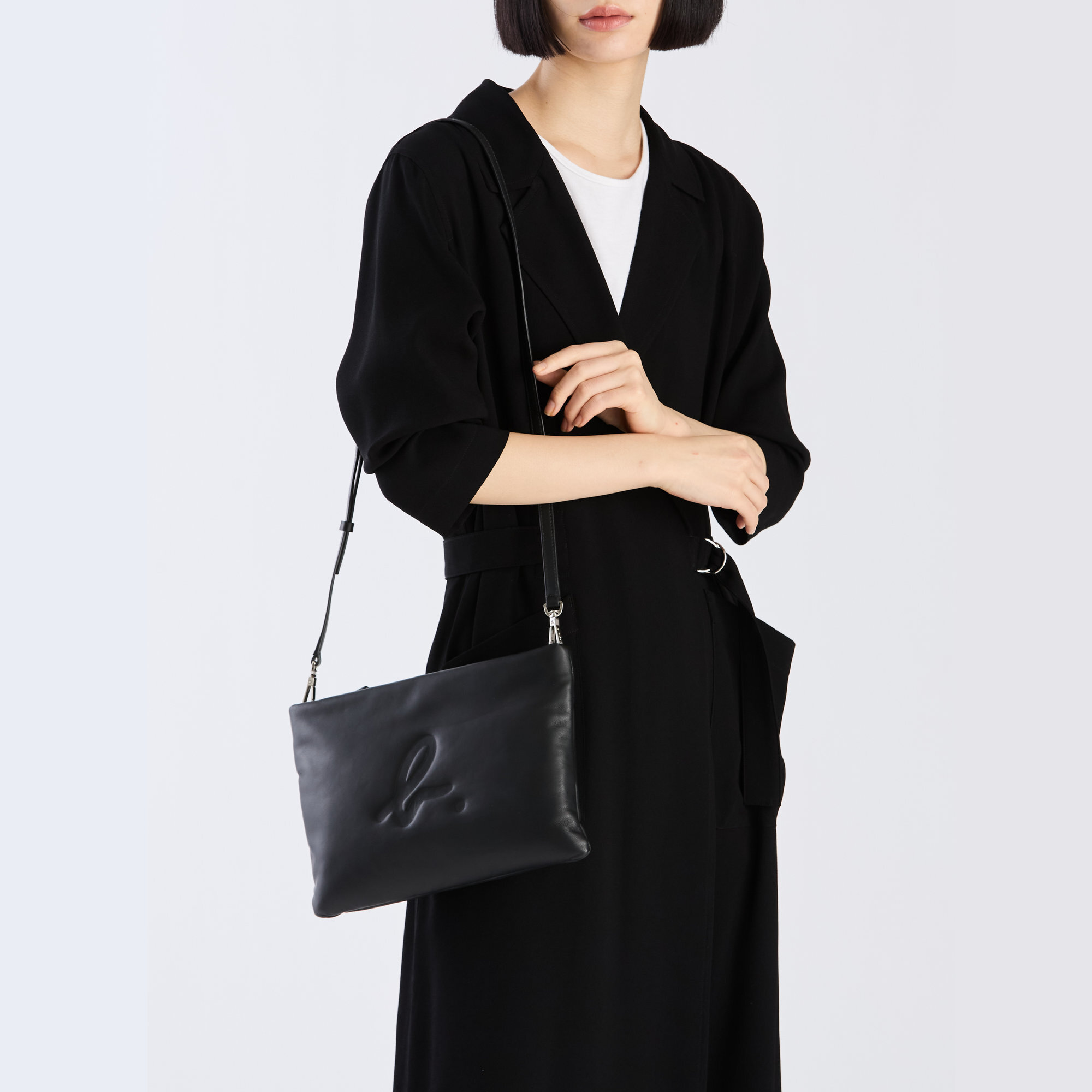 agnès b. 女裝皮革單肩袋