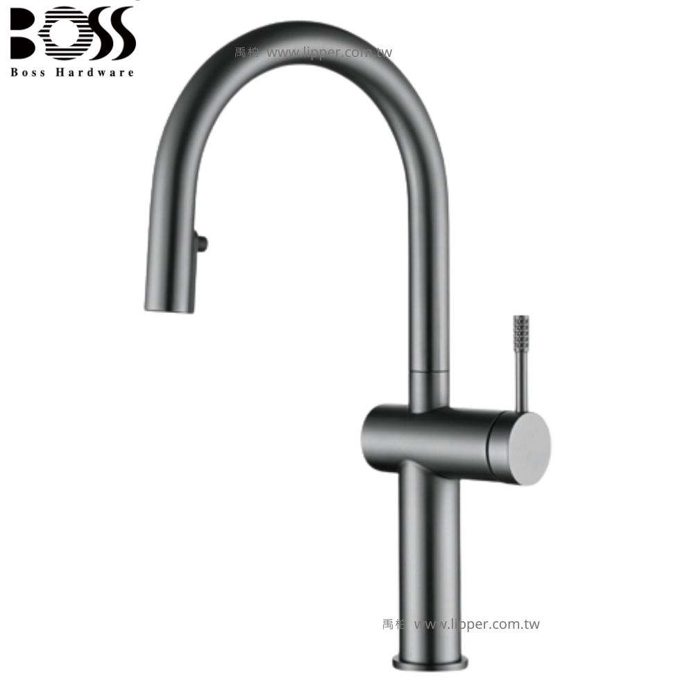 BOSS 不鏽鋼伸縮廚房龍頭 (槍灰色) 222011LG