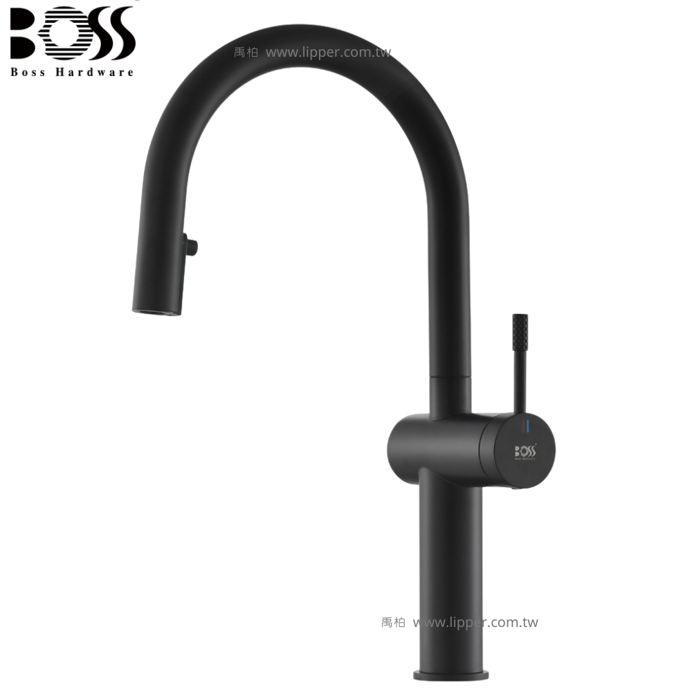 BOSS 不鏽鋼伸縮廚房龍頭 (消光黑) 222011MB