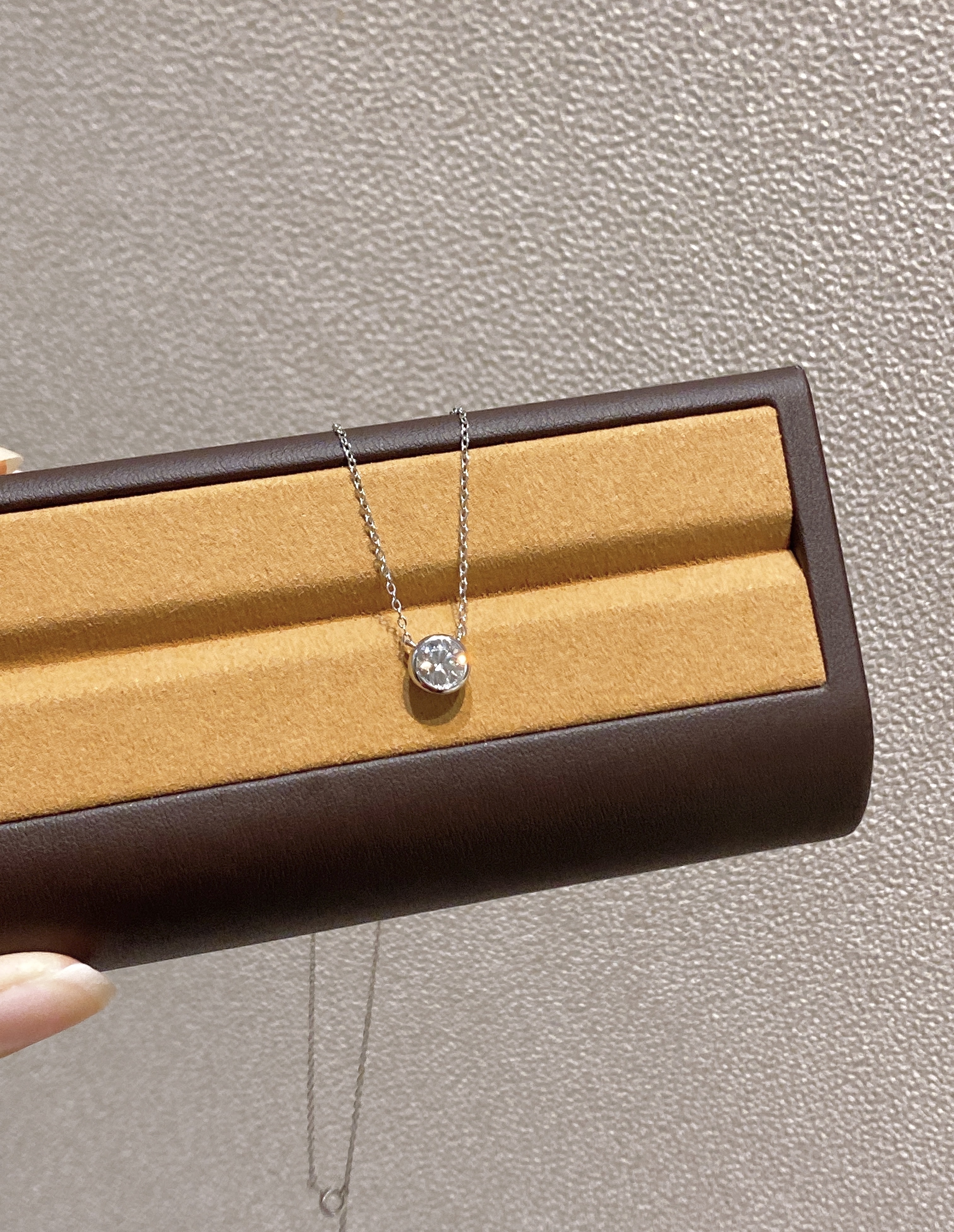 Eliza moissanite diamond necklace