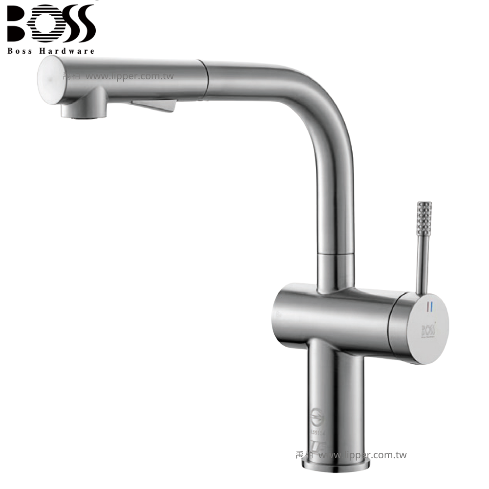 BOSS 不鏽鋼伸縮廚房感應龍頭 222013NB