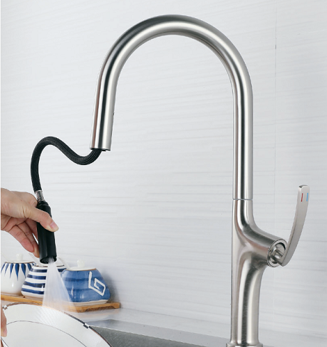 BOSS 伸縮廚房龍頭 (拉絲) 113211NB