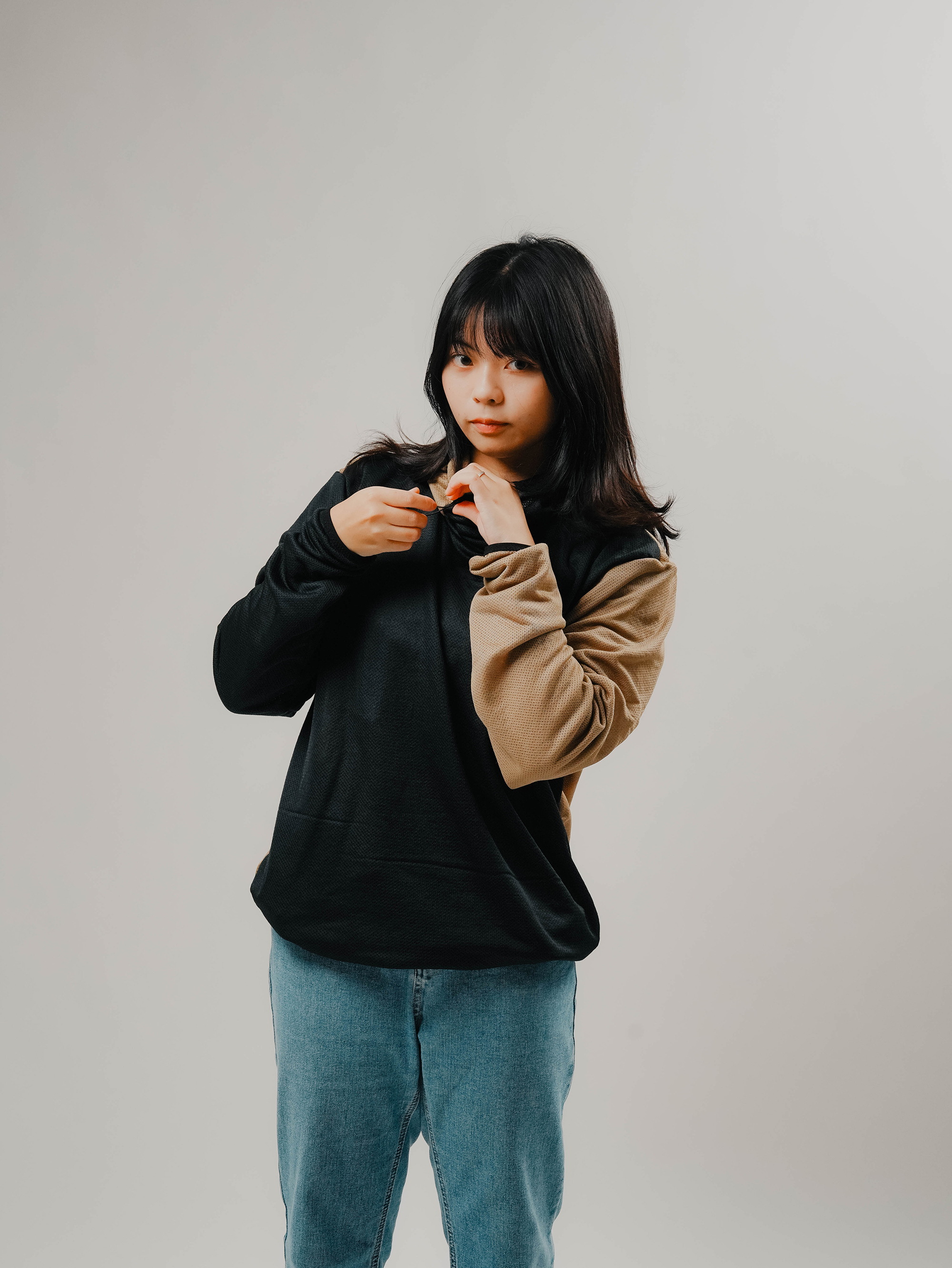 [SAMBOB]  Polyester OCTA Fleece Hoodie Wide