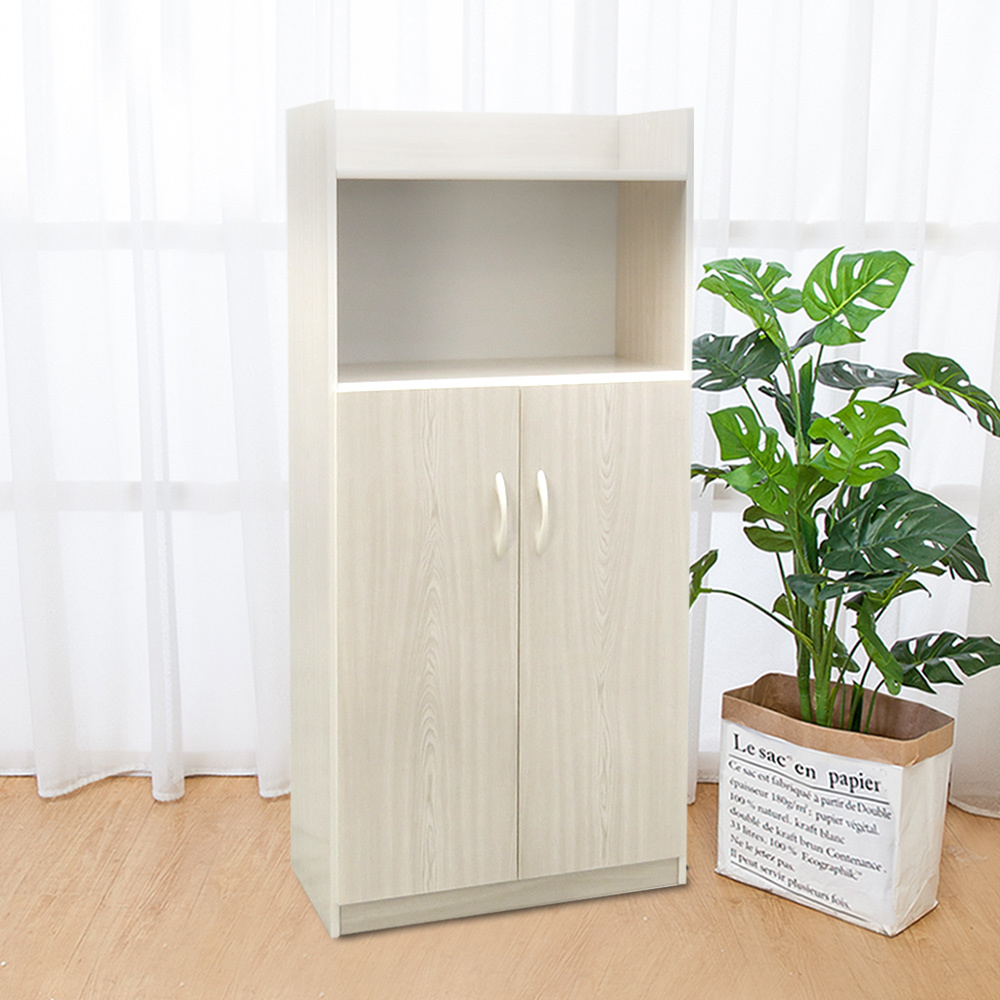 防潮防蛀 防水塑鋼2.1尺二門上開放鞋櫃(五色可選)